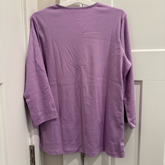 L.L.Bean V-Neck Women's Top 100% Supima Cotton S - Picture 2 of 8